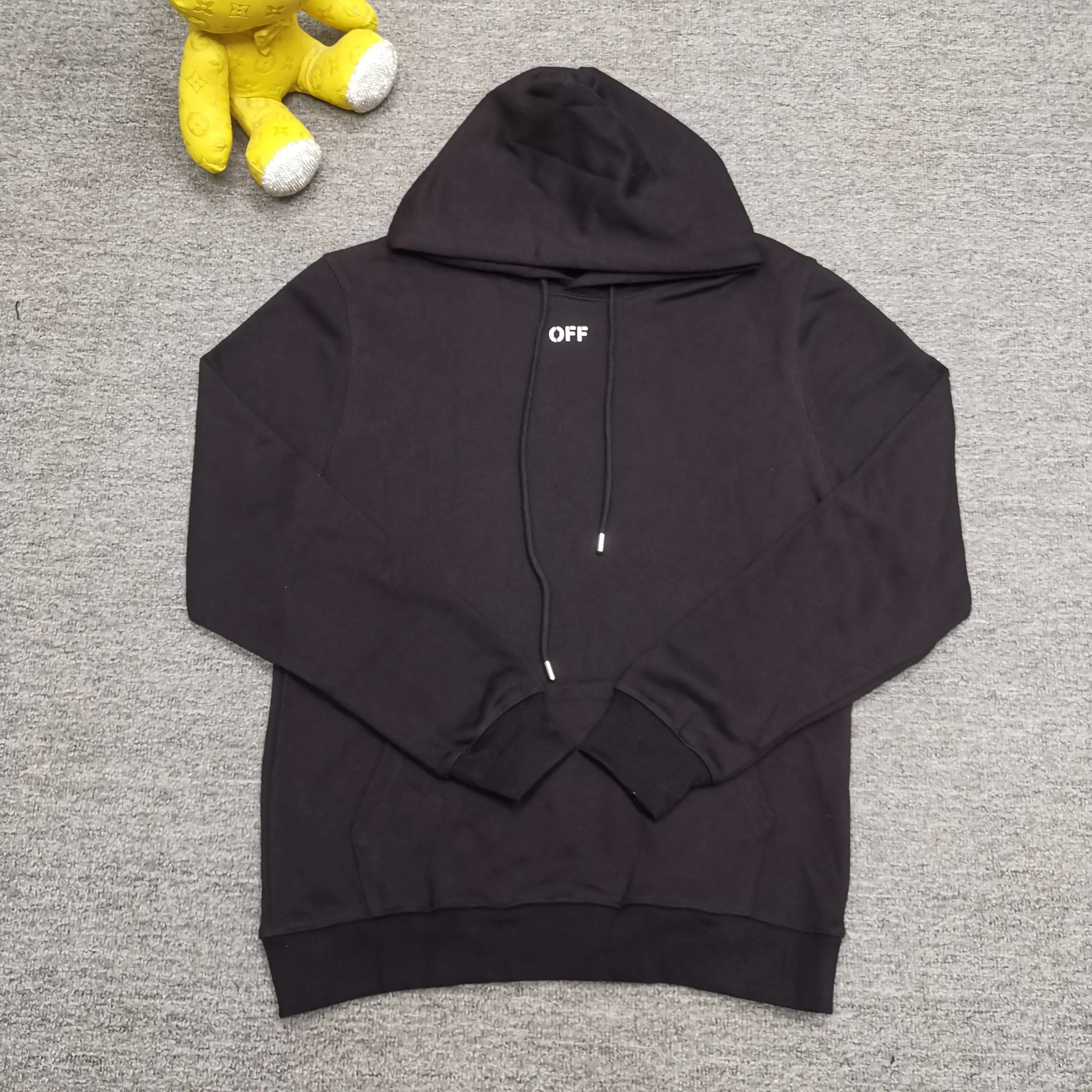 off white 25ss new arrow loose hooded sweatshirt Color: Black White Size: S M L XL P410